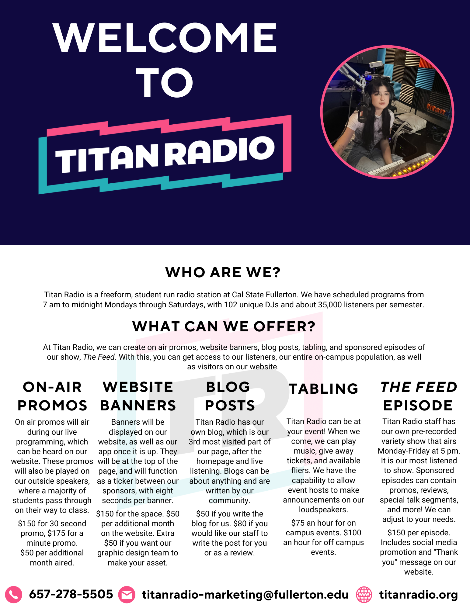 Titan Radio Services Offered