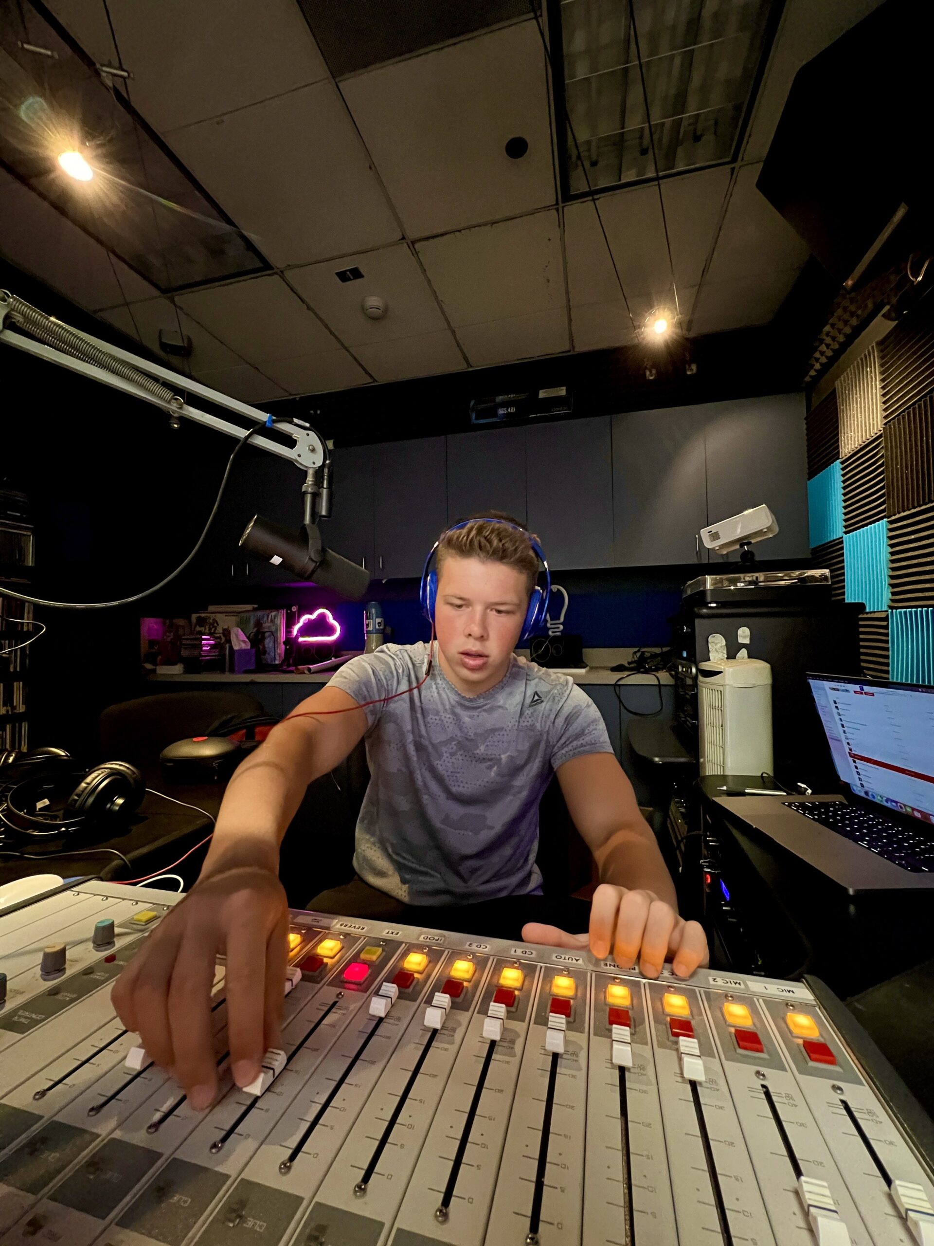 DJ in the live booth
