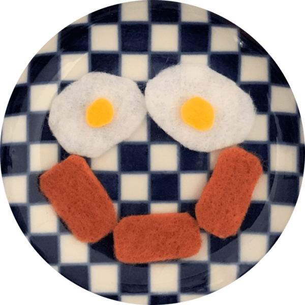 Spam and eggs DJ show logo 2022