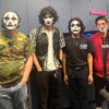 TR Staff wearing clown makeup for blog post