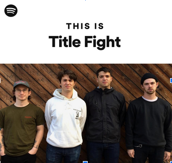 The band members of Title Fight standing in a row.